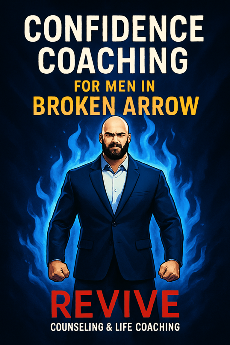 A confidence coach in Broken Arrow helps a man rebuild clarity and direction through strategic life coaching