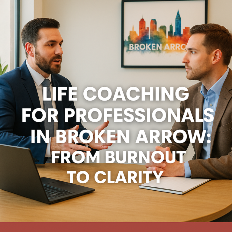 An executive life coach in Broken Arrow helps a professional overcome burnout with strategy and clarity
