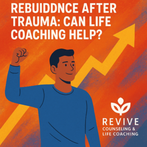 A male life coach helps a client rebuild confidence after trauma during a focused recovery session